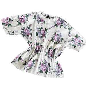 Vintage purple floral eighties nineties tee